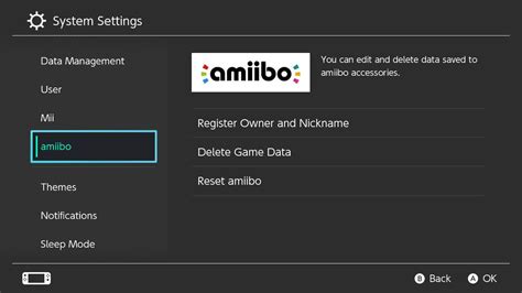 nintendo switch amiibo data reset